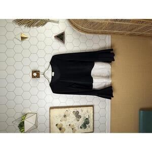 Meadow Rue by Anthropologie Black Peplum Bell Sleeve Velvet Top - Size - Medium